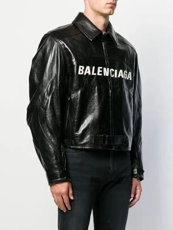 Balenciaga Biker Jacket – Genuine Black Leather