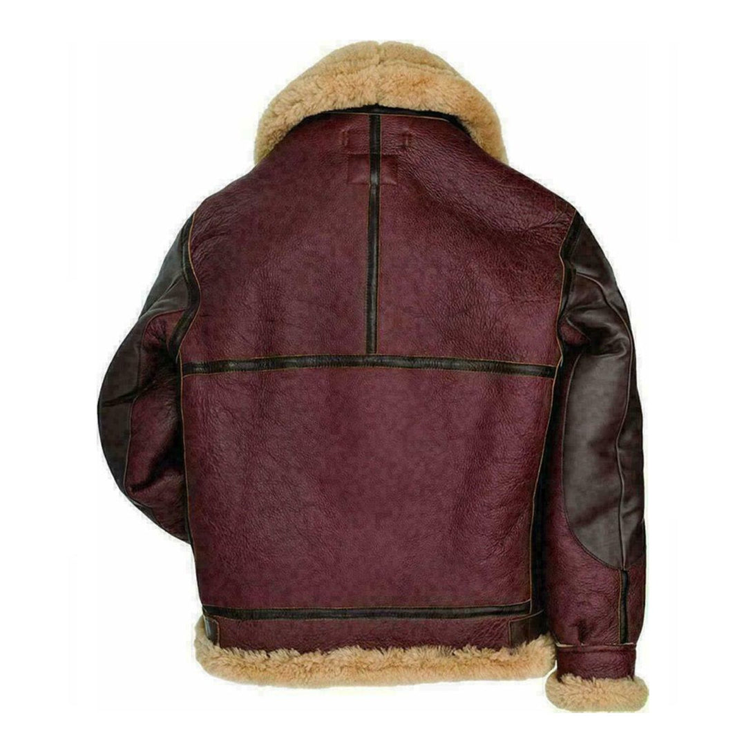 Mens Aviator George Bomber Leather Jacket