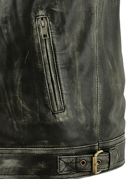 Charcoal Leather Jacket