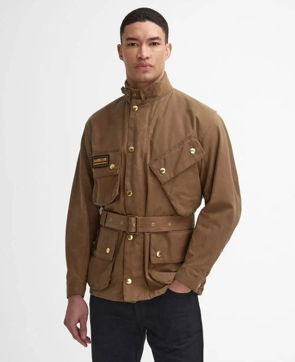 Waxed Cotton Brown Motorcycle Jacket – CE Armored