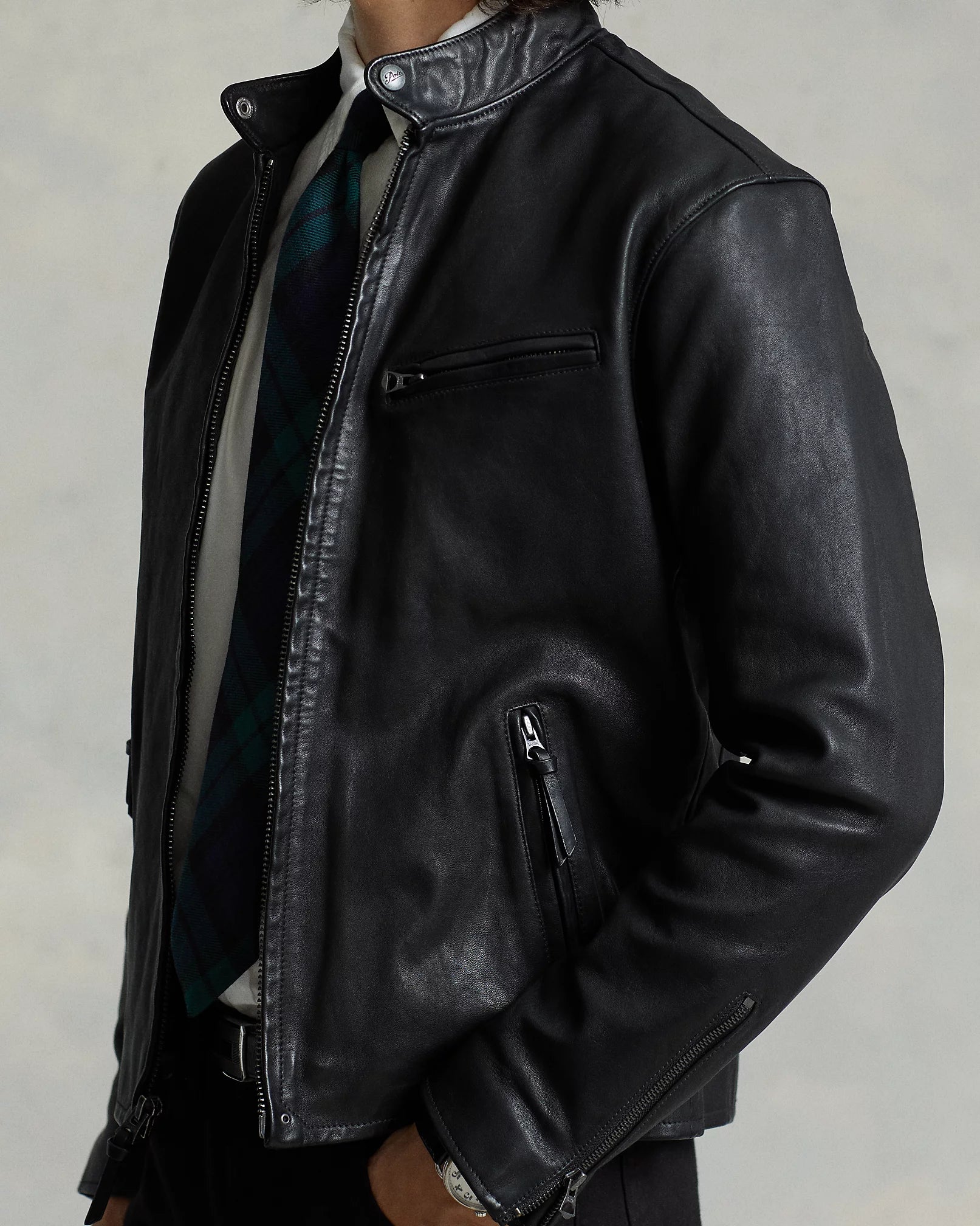 High Quality Cafe Racer Leather Jacket
